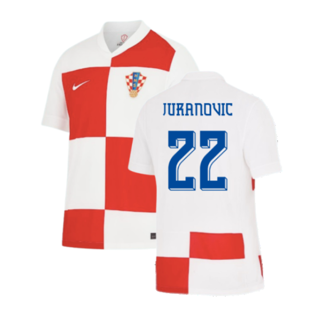 2024-2025 Croatia Home Shirt (Juranovic 22)-The Soccer Shirt Hub
