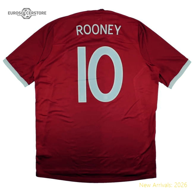 England 2010-11 Away Shirt (L) Rooney #10 (Very Good)-The Soccer Shirt Hub