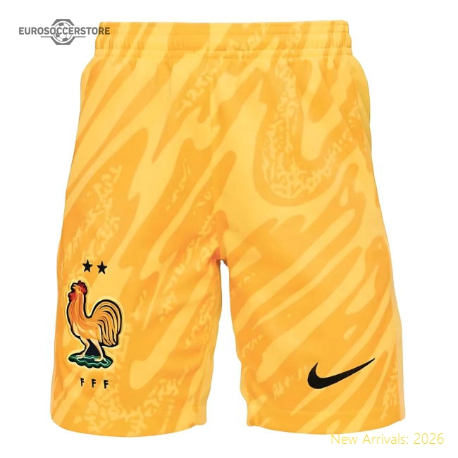 2024-2025 France Home Goalkeeper Shorts (Kids)-The Soccer Shirt Hub