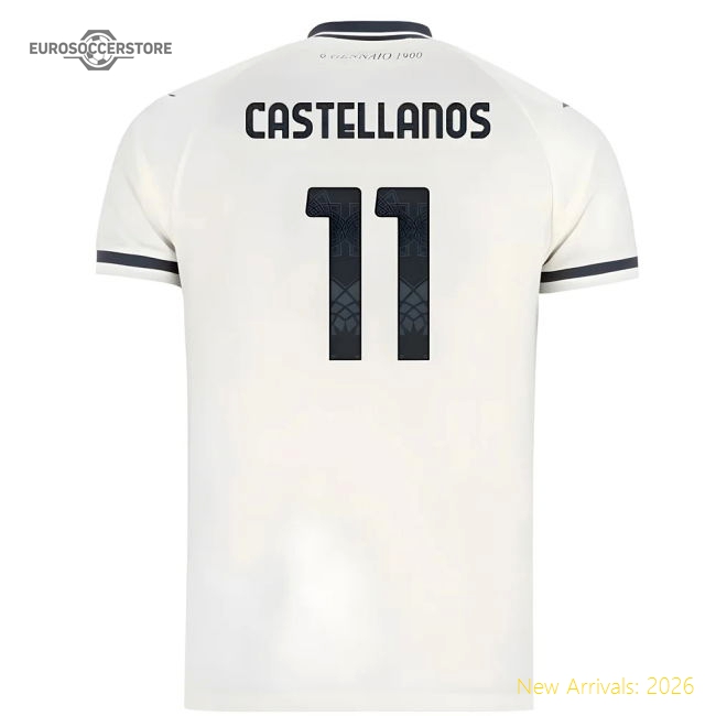 2025-2026 Lazio Away Shirt - Kids (Castellanos 11)-The Soccer Shirt Hub