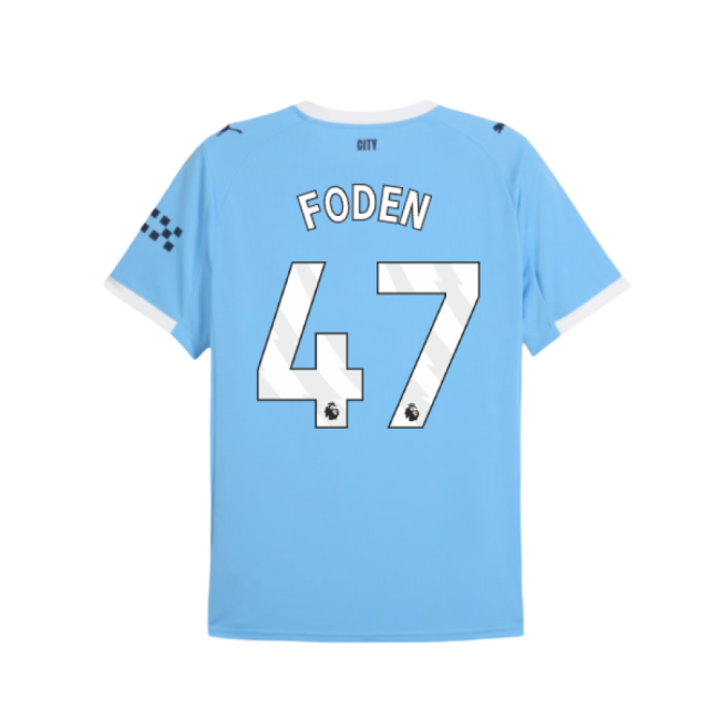 2025-2026 Man City Home Shirt (Foden 47)-The Soccer Shirt Hub