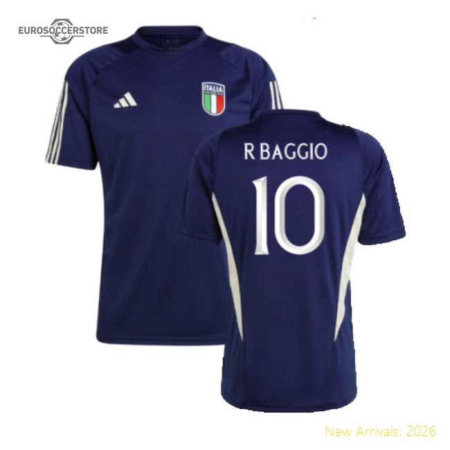 2023-2024 Italy Training Jersey (Dark Blue) (R BAGGIO 10)-The Soccer Shirt Hub
