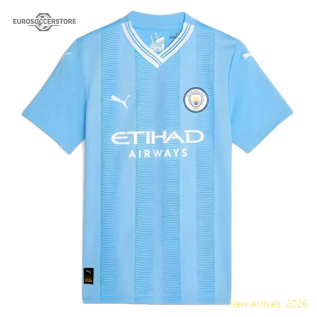 2023-2024 Man City Home Shirt (Ladies)-The Soccer Shirt Hub