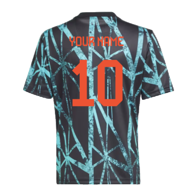2024-2025 Bayern Munich Pre-Match Shirt (Black) - Kids (Your Name)-The Soccer Shirt Hub