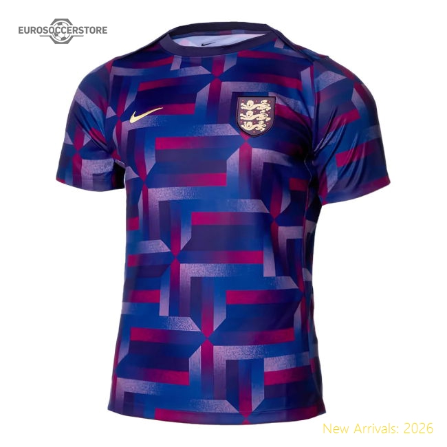 2024-2025 England Academy Pro Pre-Match Shirt (Purple Ink) (Your Name)-The Soccer Shirt Hub