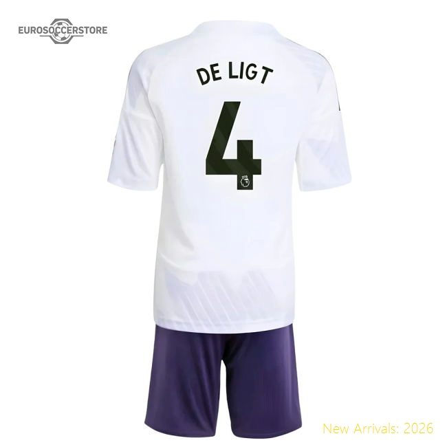 2025-2026 Man Utd Away Mini Kit (De Ligt 4)-The Soccer Shirt Hub
