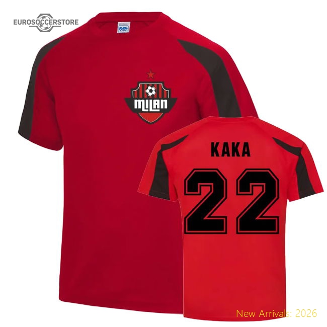 Kaka Milan Sports Training Jersey (Red)-The Soccer Shirt Hub