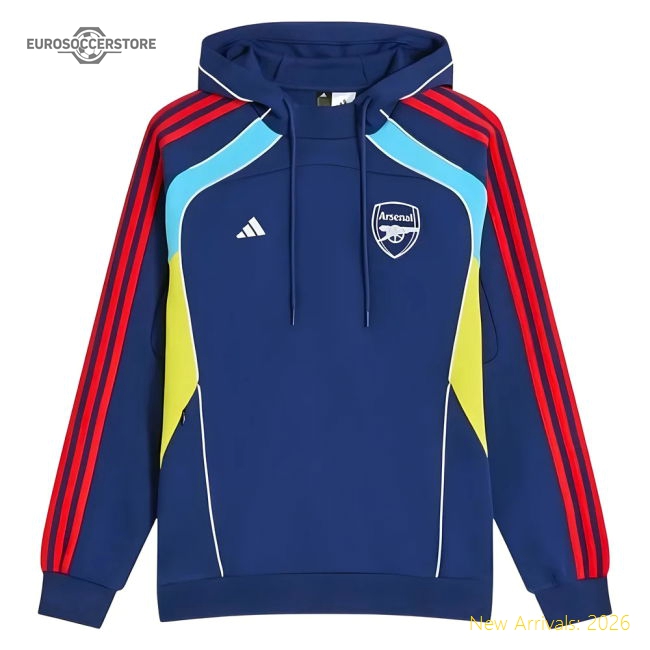 2025-2026 Arsenal UBP Doubleknit Hoody (Victory Blue)-The Soccer Shirt Hub