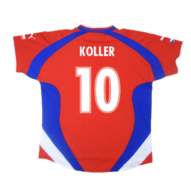 Czech Republic 2000-02 Home Shirt ((Very Good) L) (Koller 10)-The Soccer Shirt Hub