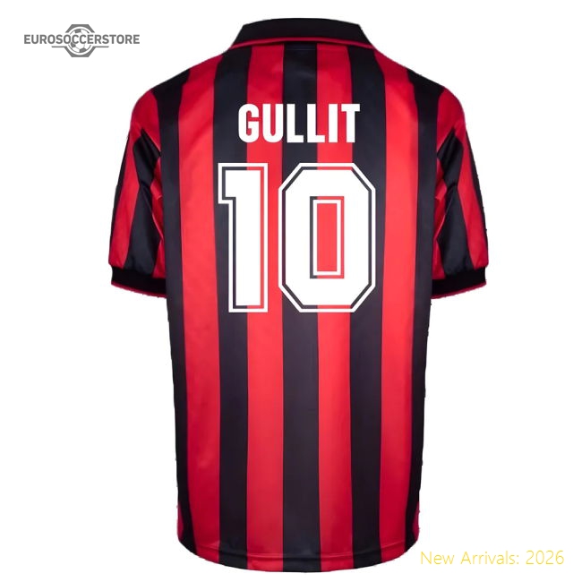 AC Milan 1996 Home Retro Shirt (Gullit 10)-The Soccer Shirt Hub