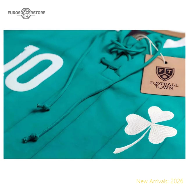 Ireland Retro Shirt Keane with Laces The Green Army-The Soccer Shirt Hub
