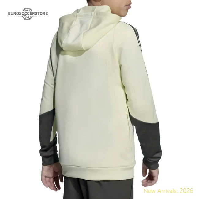 2025-2026 Real Madrid Training Hoody (Almost Lime) - Kids-The Soccer Shirt Hub