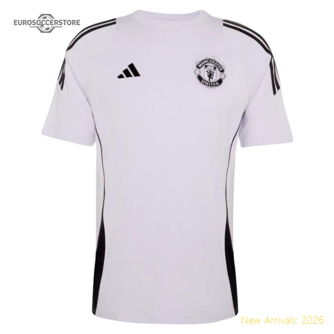 2025-2026 Man Utd Training Tee (Purple Tint)-The Soccer Shirt Hub