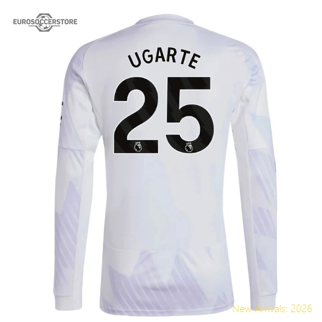 2025-2026 Man Utd Long Sleeve Away Shirt (Ugarte 25)-The Soccer Shirt Hub