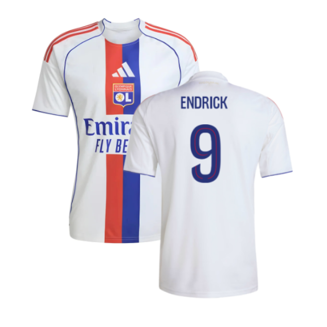 2025-2026 Olympique Lyon Home Shirt (Endrick 9)-The Soccer Shirt Hub
