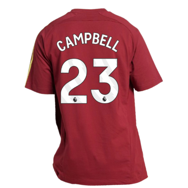 2025-2026 Arsenal UBP Tee (Noble Maroon) (Campbell 23)-The Soccer Shirt Hub
