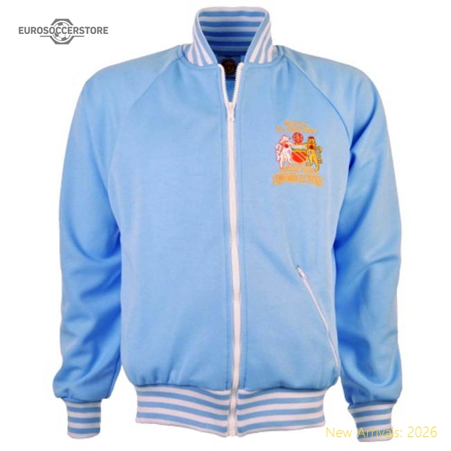 Manchester City 1976 League Cup Retro Tracktop-The Soccer Shirt Hub