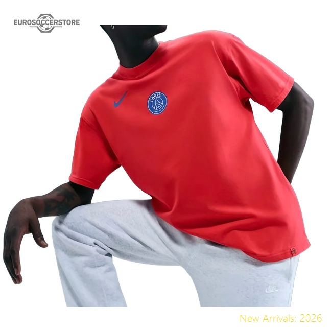 2025-2026 PSG Total 90 Football T-Shirt (Red)-The Soccer Shirt Hub