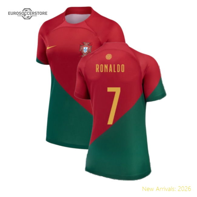 2022-2023 Portugal Home Shirt (Ladies) (Ronaldo 7)-The Soccer Shirt Hub