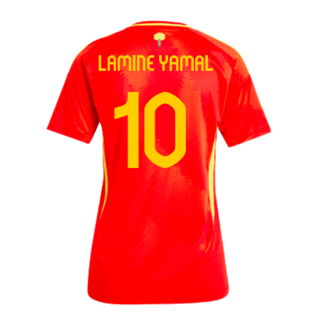 2024-2025 Spain Home Shirt (Ladies) (Lamine Yamal 10)-The Soccer Shirt Hub