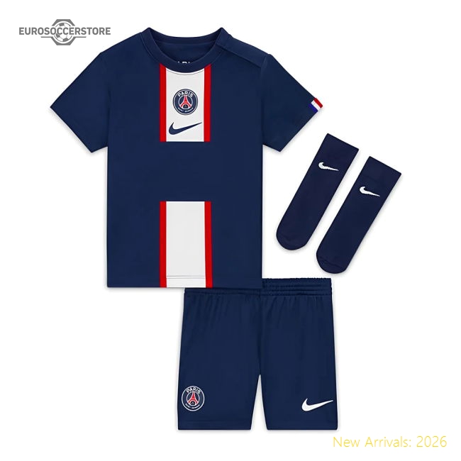 2022-2023 PSG Little Boys Home Kit (Your Name)-The Soccer Shirt Hub