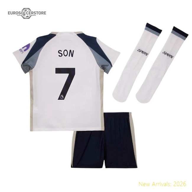 2025-2026 Tottenham Home Little Kids Mini Kit (Son 7)-The Soccer Shirt Hub