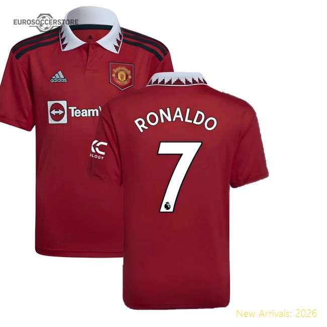 2022-2023 Man Utd Home Shirt (Kids) (RONALDO 7)-The Soccer Shirt Hub