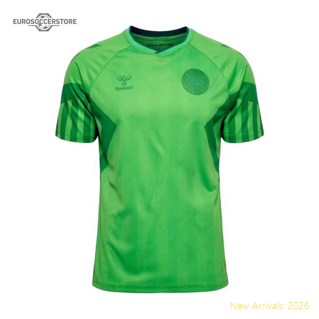 2022-2023 Denmark Home Goalkeeper Shirt (Green) - Kids-The Soccer Shirt Hub