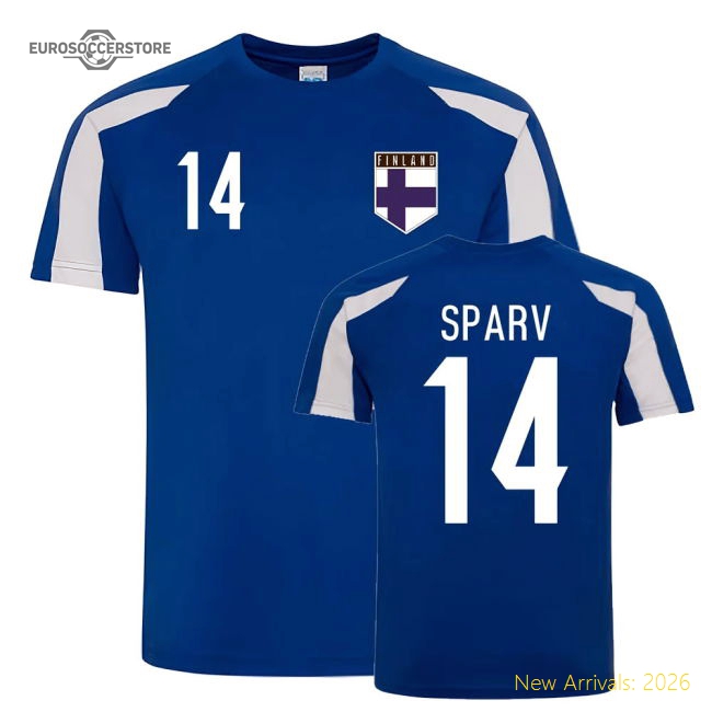 Tim Sparv Finland Sports Training Jersey (Blue-White)-The Soccer Shirt Hub