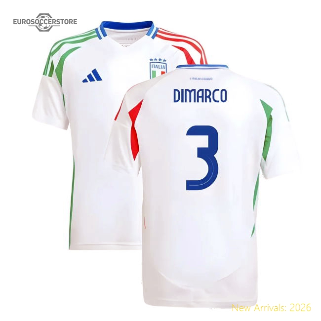 2024-2025 Italy Away Shirt (Kids) (DIMARCO 3)-The Soccer Shirt Hub