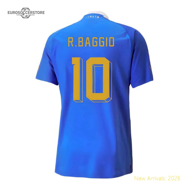 2022-2023 Italy Home Jersey Authentic with Packaging (R.BAGGIO 10)-The Soccer Shirt Hub