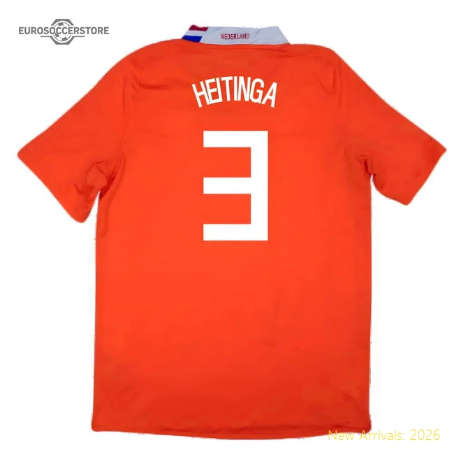 Holland 2008-10 Home Shirt ((Excellent) XL) (Heitinga 3)-The Soccer Shirt Hub
