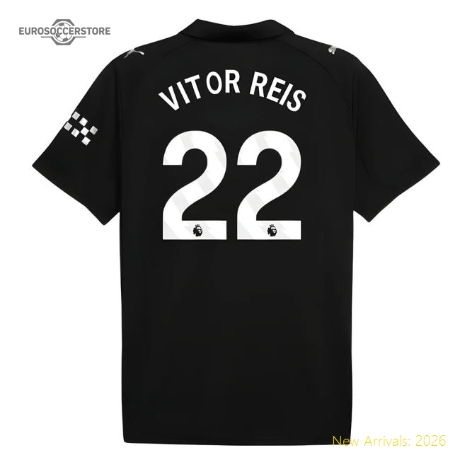2025-2026 Man City Away Shirt (Vitor Reis 22)-The Soccer Shirt Hub