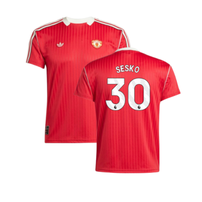 Manchester United Terrace Icons Shirt (Red) (Sesko 30)-The Soccer Shirt Hub