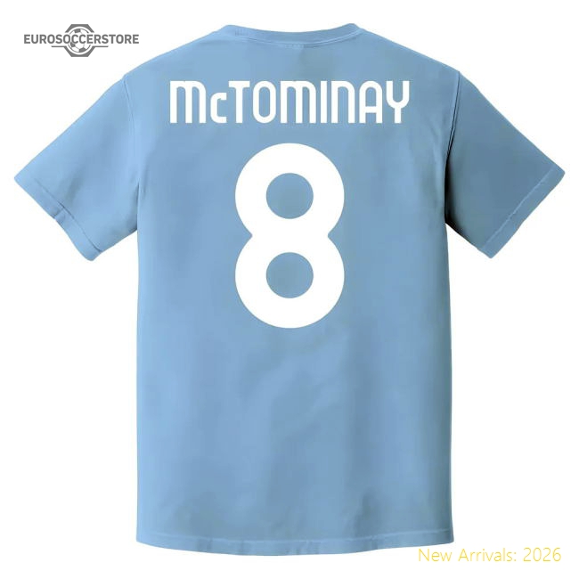 Napoli Champions Scott McTominay T-Shirt (Sky)-The Soccer Shirt Hub