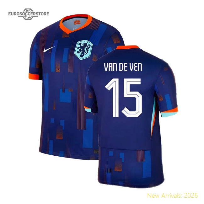 2024-2025 Netherlands Away Shirt (Van De Ven 15)-The Soccer Shirt Hub