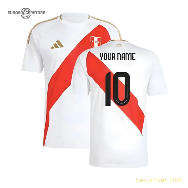 2024-2025 Peru Home Shirt (Your Name)-The Soccer Shirt Hub