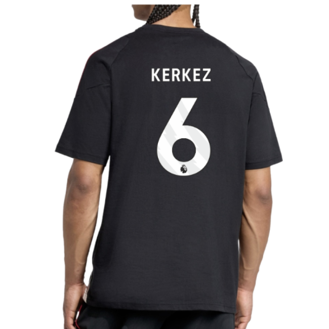 2025-2026 Liverpool Training Tee (Black) (Kerkez 6)-The Soccer Shirt Hub