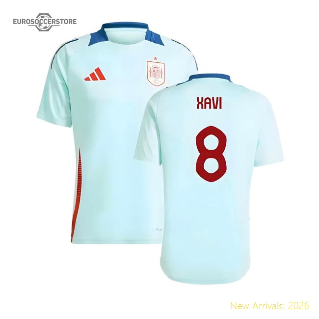 2024-2025 Spain Training Jersey (Halo Mint) (Xavi 8)-The Soccer Shirt Hub