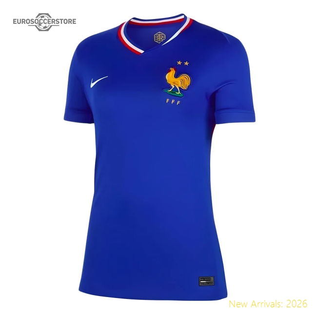 2024-2025 France Home Shirt (Womens)-The Soccer Shirt Hub