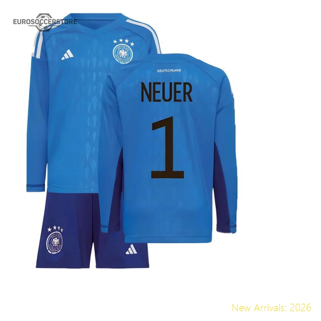 2022-2023 Germany Home Goalkeeper Mini Kit (NEUER 1)-The Soccer Shirt Hub