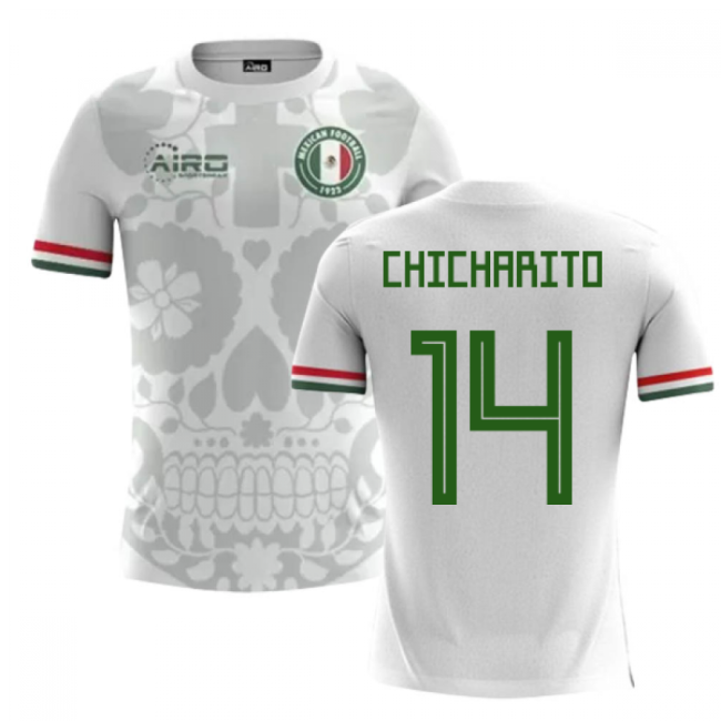 2025-2026 Mexico Away Concept Football Shirt (Chicharito 14) - Kids-The Soccer Shirt Hub