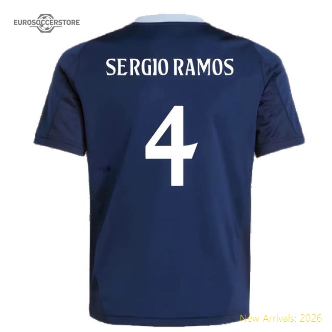 2024-2025 Real Madrid Training Jersey (Navy) - Kids (Sergio Ramos 4)-The Soccer Shirt Hub