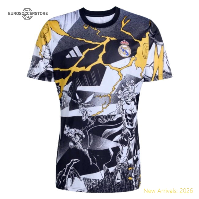 2025-2026 Real Madrid Pre Match Shirt (White)-The Soccer Shirt Hub