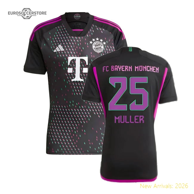 2023-2024 Bayern Munich Away Shirt (Muller 25)-The Soccer Shirt Hub