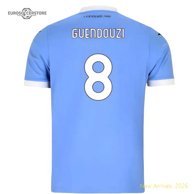 2025-2026 Lazio Home Shirt (Guendouzi 8)-The Soccer Shirt Hub