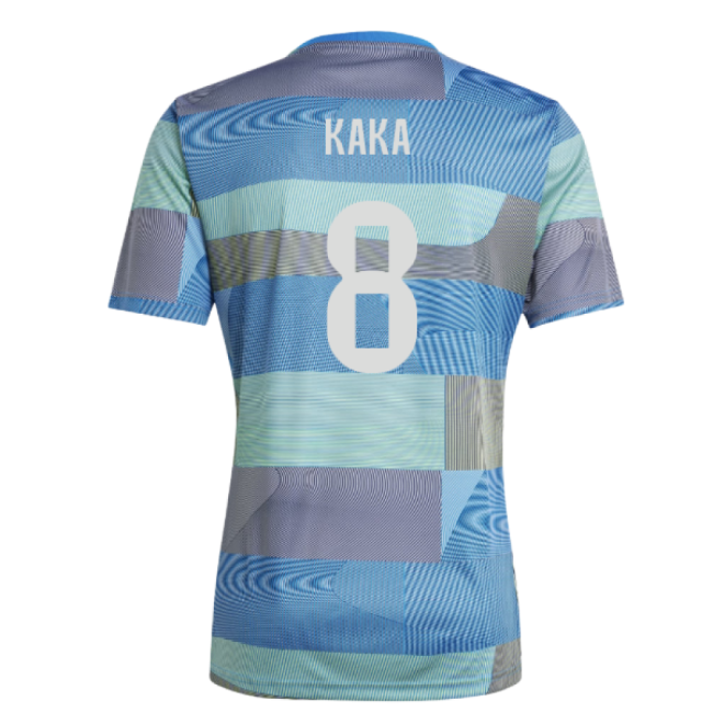 2025-2026 Real Madrid Pre-Match Shirt (Blue) (Kaka 8)-The Soccer Shirt Hub
