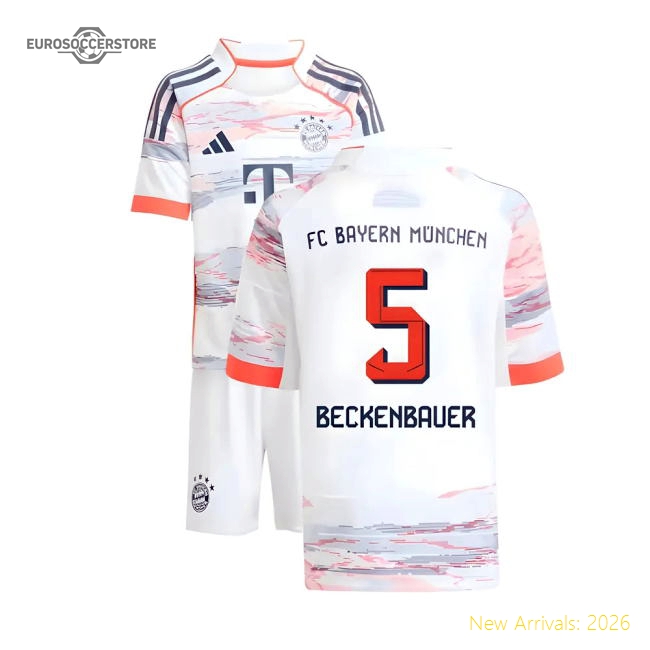 2025-2026 Bayern Munich Away Mini Kit (Beckenbauer 5)-The Soccer Shirt Hub