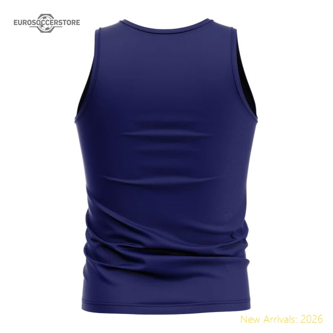Chile Core Football Country Sleeveless Tee (Navy)-The Soccer Shirt Hub