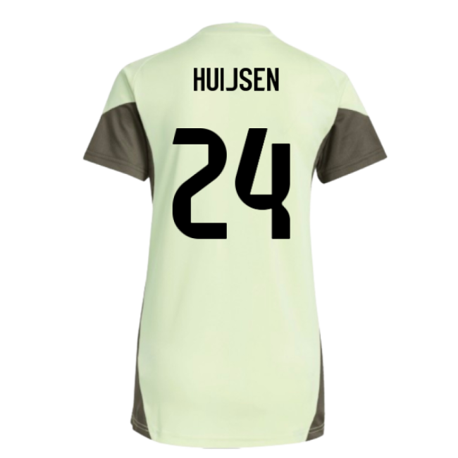 2025-2026 Real Madrid Training Jersey (Almost Lime) - Womens (Huijsen 24)-The Soccer Shirt Hub
